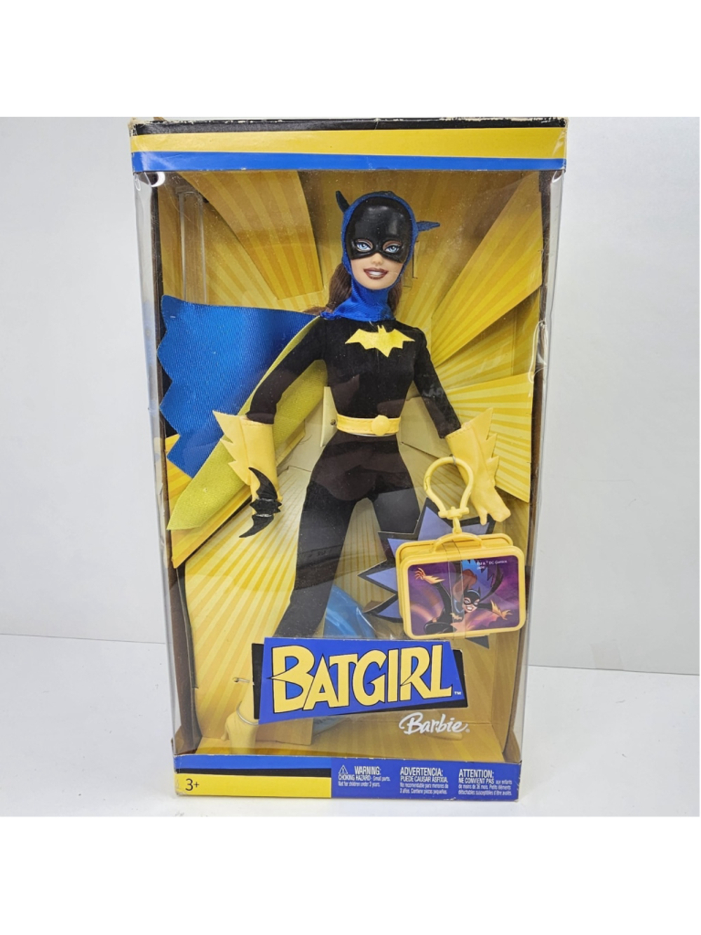DC Comics Batgirl Barbie Doll with Key Chain, 2004 Mattel H1670 Open Box